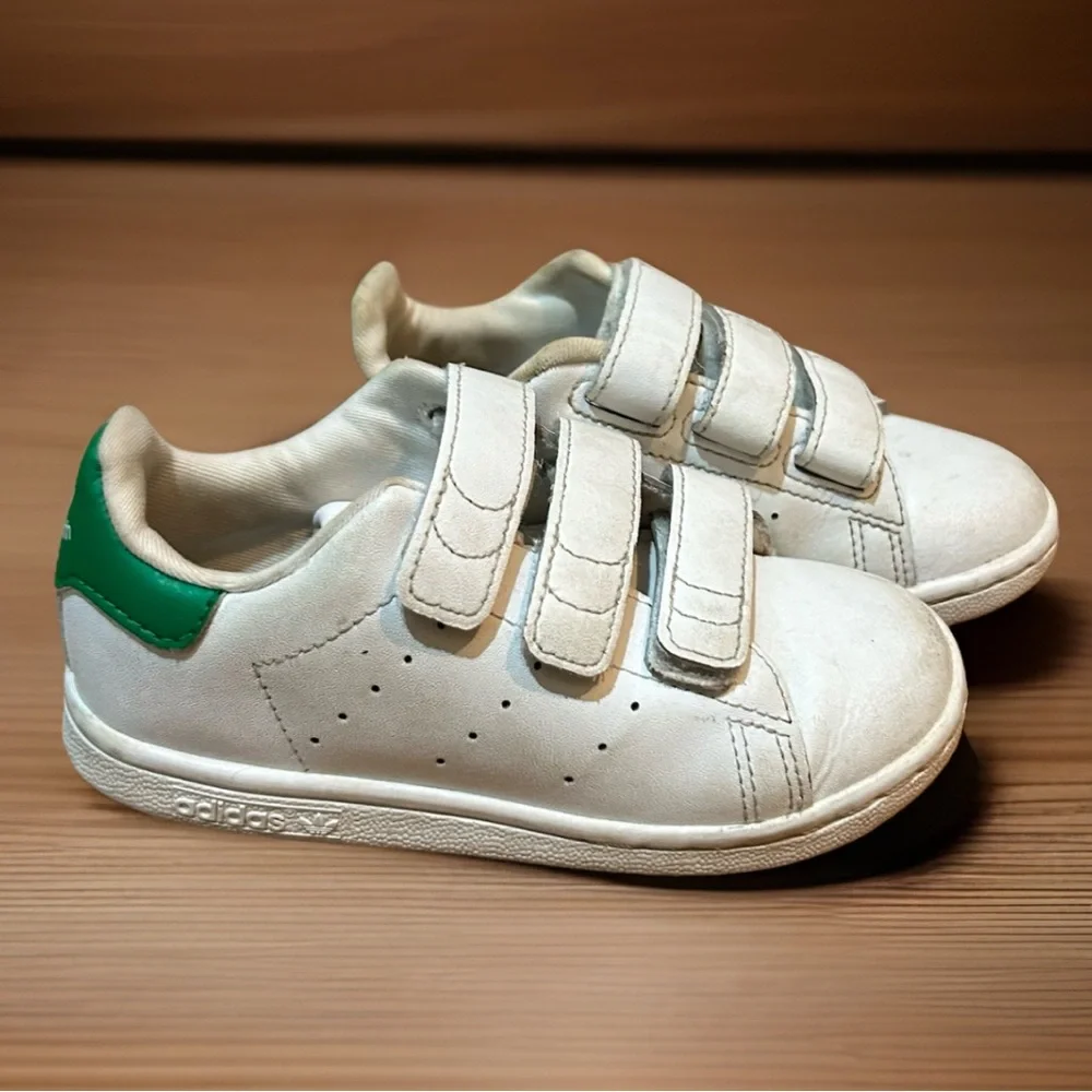 Adidas Stan Smith Shoes Green And White Size 10K Toddler Used Condition